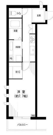 MISUZU COURT 清澄白河(1K/2階)の間取り写真