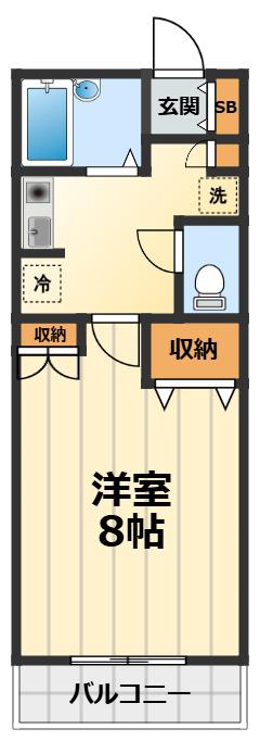 匠の我が家正民家シュトラーセ(1K/2階)の間取り写真