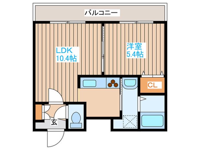 マイルーム南郷(1LDK/2階)の間取り写真