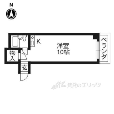 メゾン堀川(ワンルーム/3階)の間取り写真