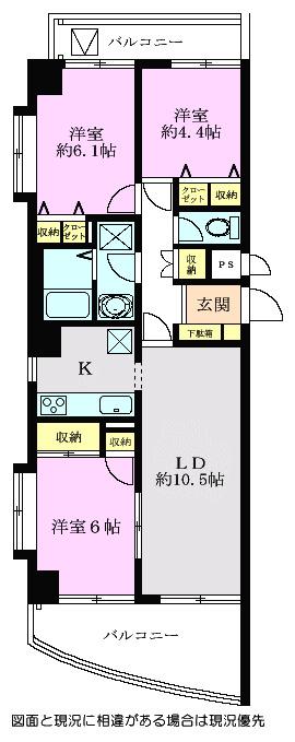 セント・ジョンズ・ハウス志木(3LDK/3階)の間取り写真
