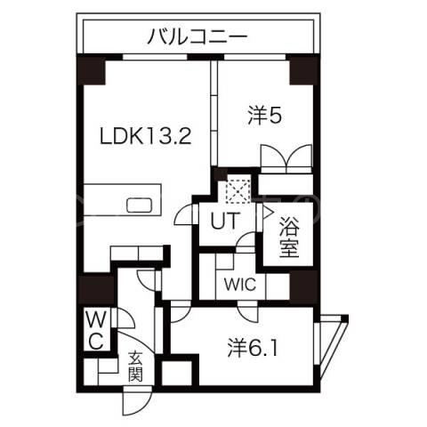 TROIS 2ND(2LDK/5階)の間取り写真