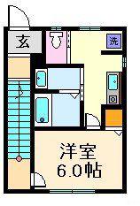 HOLOMUAL(1K/2階)の間取り写真