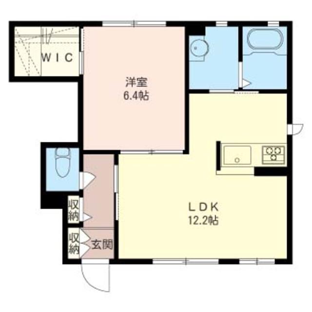 ブリリアント(1LDK/1階)の間取り写真