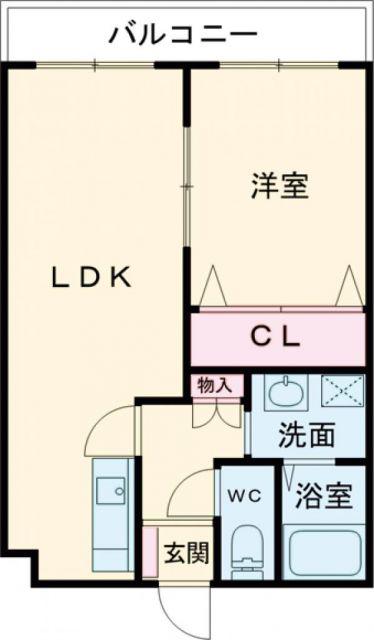 LS西松江城(1LDK/3階)の間取り写真