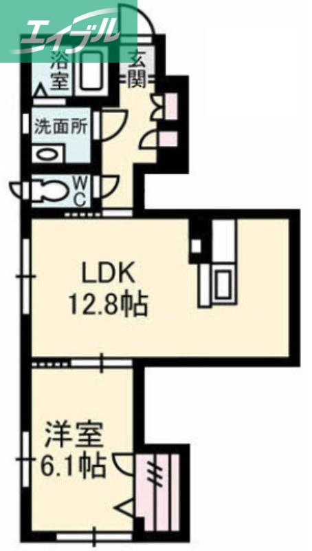 ヴィラージュ・エスト(1LDK/1階)の間取り写真