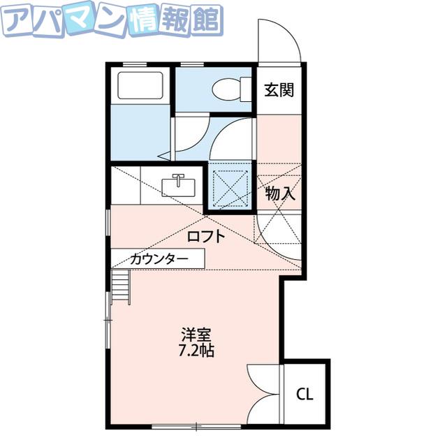 クレセントラネージュ(ワンルーム/2階)の間取り写真
