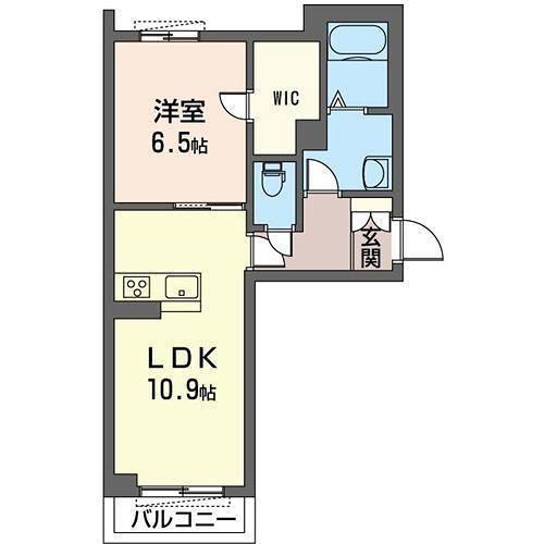 クロシェットIX(1LDK/3階)の間取り写真