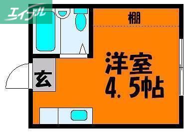 メゾン津島(ワンルーム/2階)の間取り写真