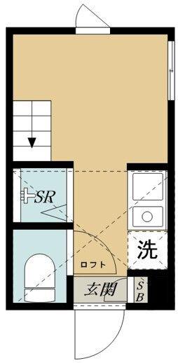 リッシュ小岩(ワンルーム/1階)の間取り写真