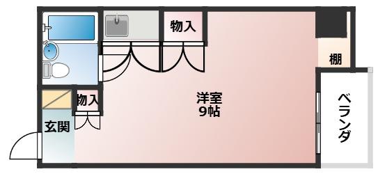 ル・メトロ(ワンルーム/5階)の間取り写真