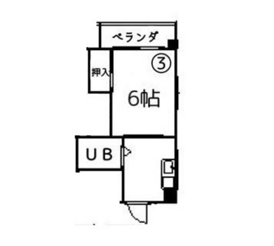 コート奥田(1K/4階)の間取り写真
