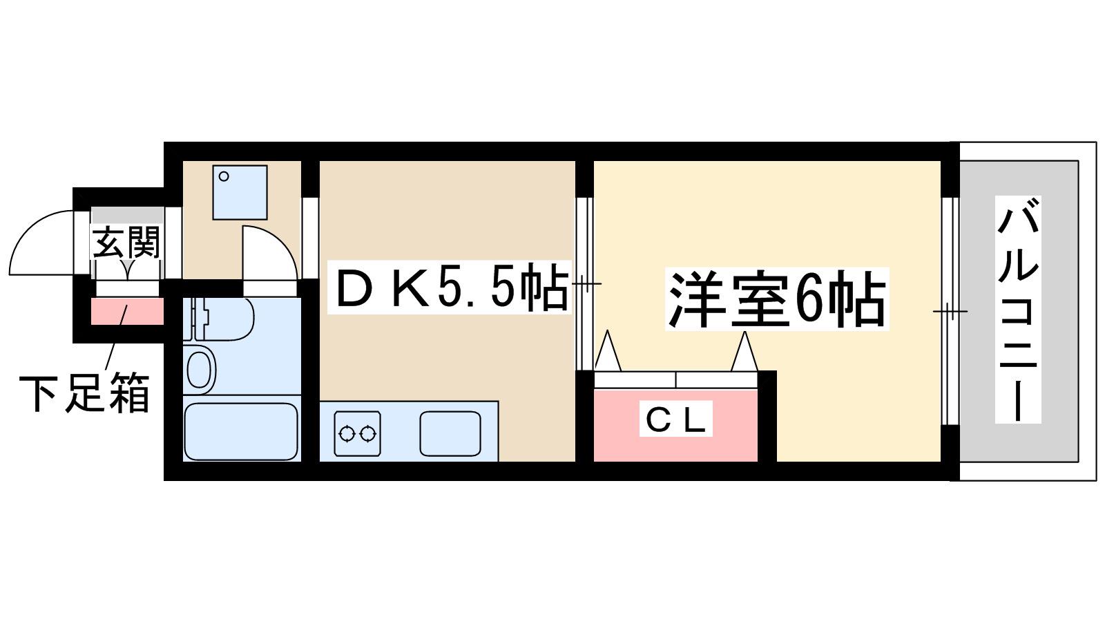 クリテリオン新大阪(1DK/3階)の間取り写真