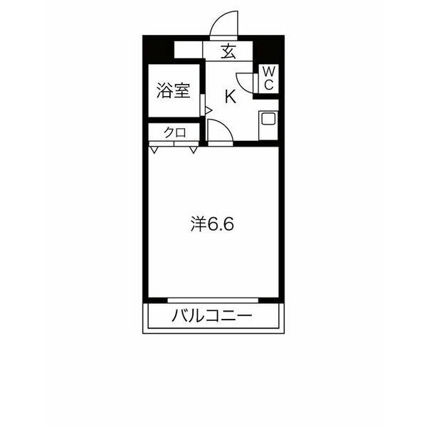 アルファコート名南(1K/2階)の間取り写真