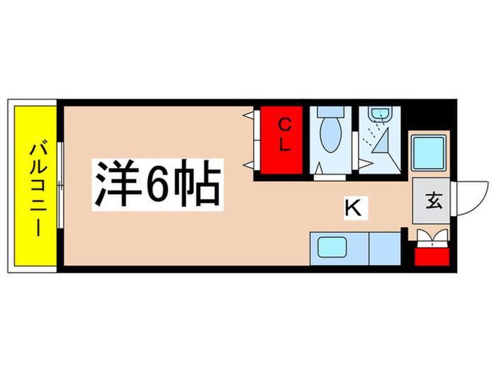 プリモタウン(1K/2階)の間取り写真