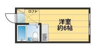 ハイグレースPART1(ワンルーム/1階)の間取り写真
