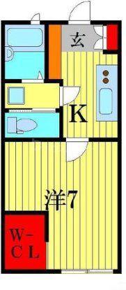 アパートメントK VOL.II(1K/1階)の間取り写真