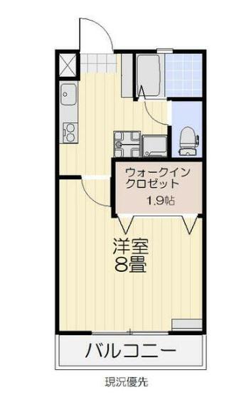 シティライフ長町南(1K/2階)の間取り写真