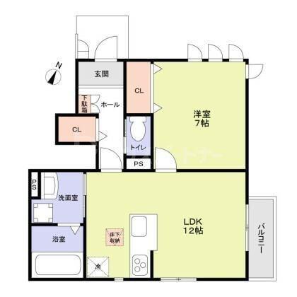 MAISON ISHIKAWA(1LDK/1階)の間取り写真