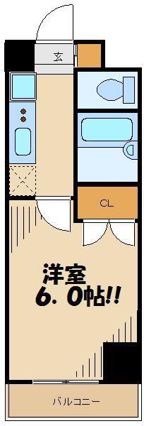 ロリエ笹塚(1K/2階)の間取り写真