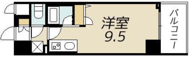 アドバンス京都四条堀川ノーブル(1K/4階)の間取り写真