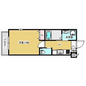 KTIレジデンス小路(1K/2階)の間取り写真