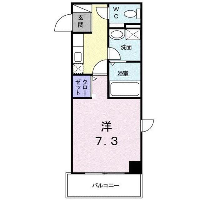 ウエン・伊東(1K/1階)の間取り写真