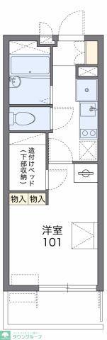 レオパレスBLOOMV(1K/1階)の間取り写真