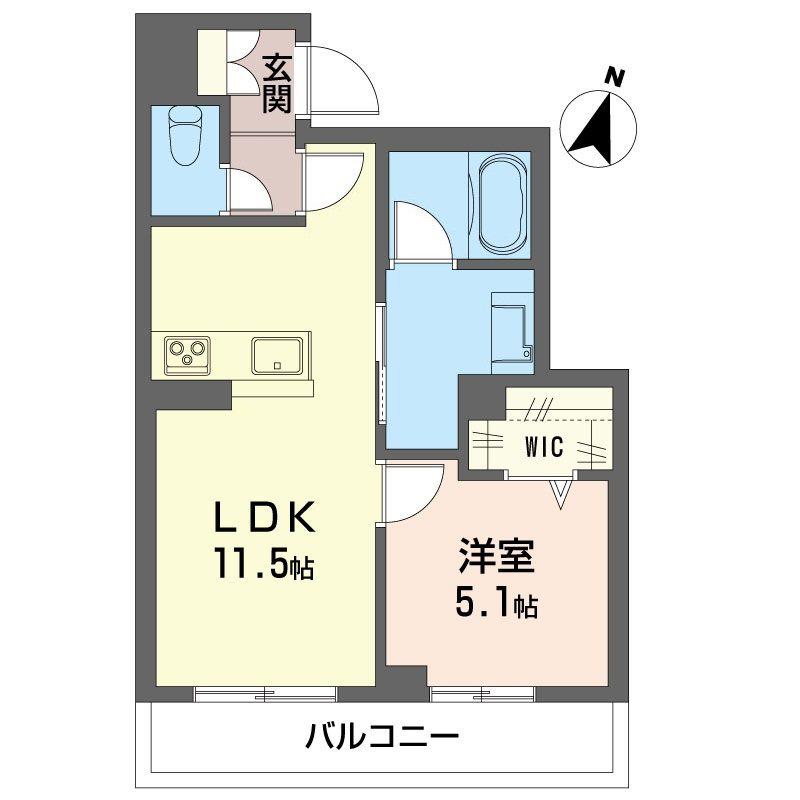 KSII(1LDK/2階)の間取り写真