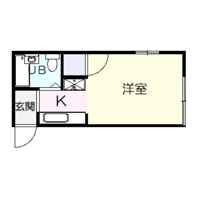 モンパレス伊勢崎第3-2(1K/2階)の間取り写真