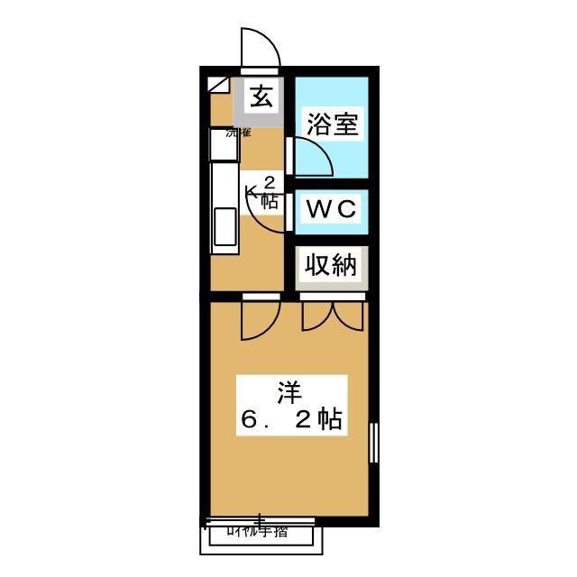 クレアーレ瑞江III(1K/1階)の間取り写真