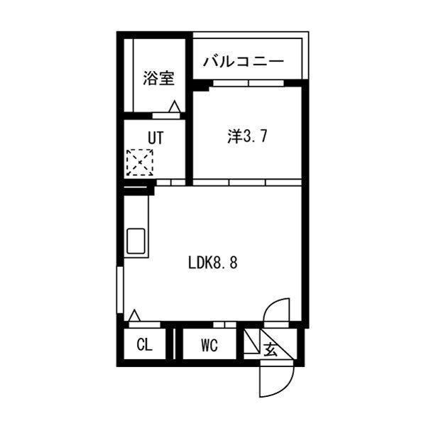 COURT MT(1LDK/2階)の間取り写真