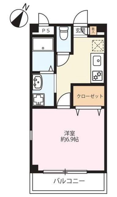 アンプルールフェール南船堀(1K/3階)の間取り写真
