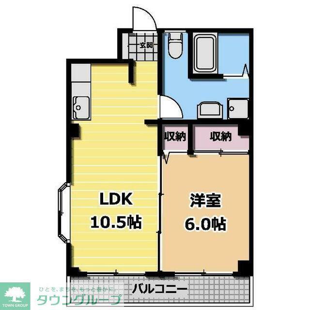 ミューゼタイセイ(1LDK/1階)の間取り写真