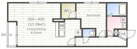 THE CLASS LUXURY RESIDENCE(1LDK/4階)の間取り写真
