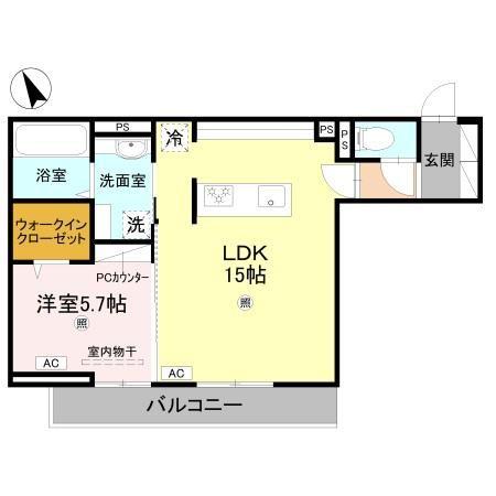 エフティーレコルト(1LDK/2階)の間取り写真