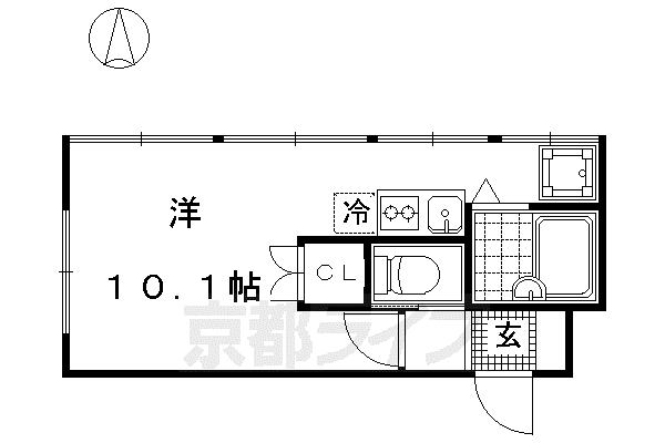 FELICITA(ワンルーム/3階)の間取り写真