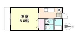 ラクシュリーマンションD棟(1K/2階)の間取り写真