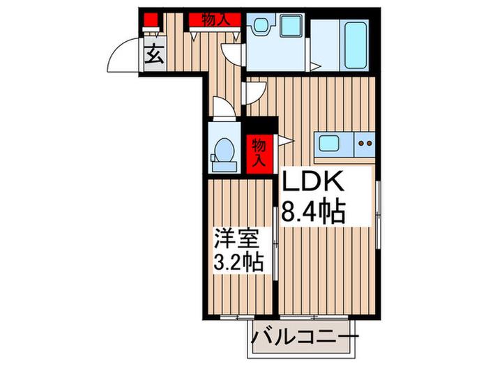 BESTSTAGE北区大成町4丁目IV(1LDK/3階)の間取り写真
