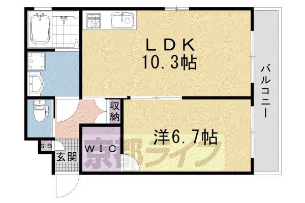 グレース大原(1LDK/3階)の間取り写真