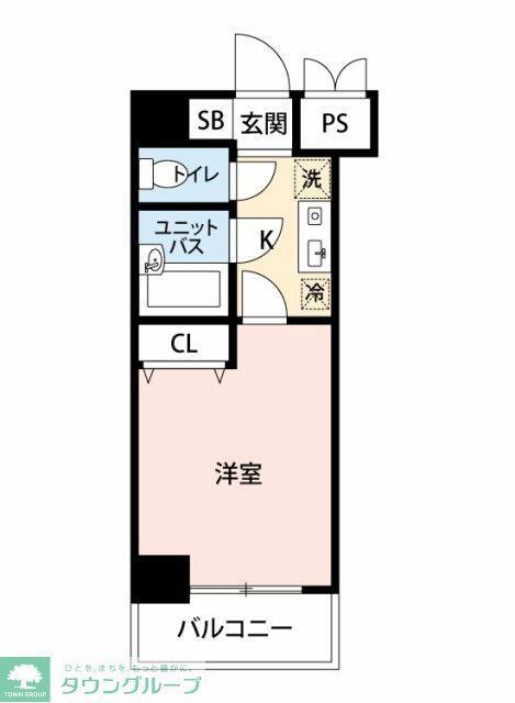 マイナビSTAYミライエ三軒茶屋2丁目(1K/9階)の間取り写真