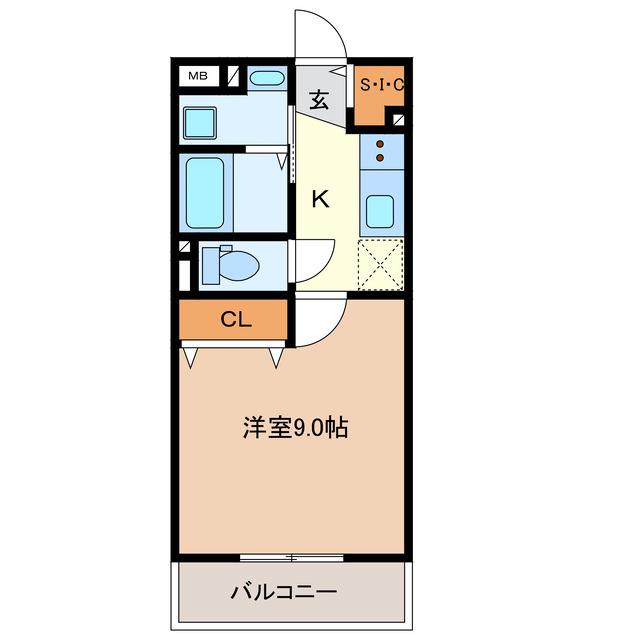 LA FENICE (1K/3階)の間取り写真