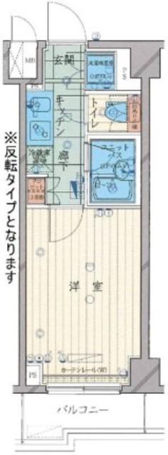 ルーブル武蔵小杉(1K/3階)の間取り写真