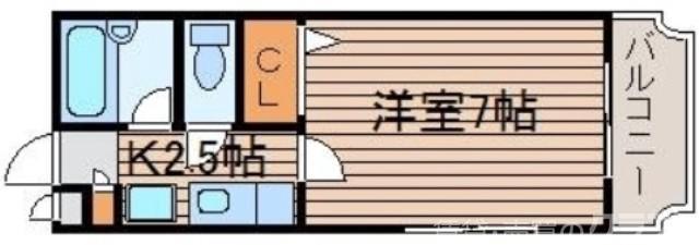 グランエクセル北花田(1K/2階)の間取り写真