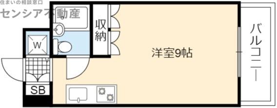 ハビタスギハラ(ワンルーム/4階)の間取り写真
