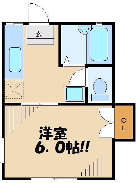 カサ・デ・エスペランサ(1K/2階)の間取り写真