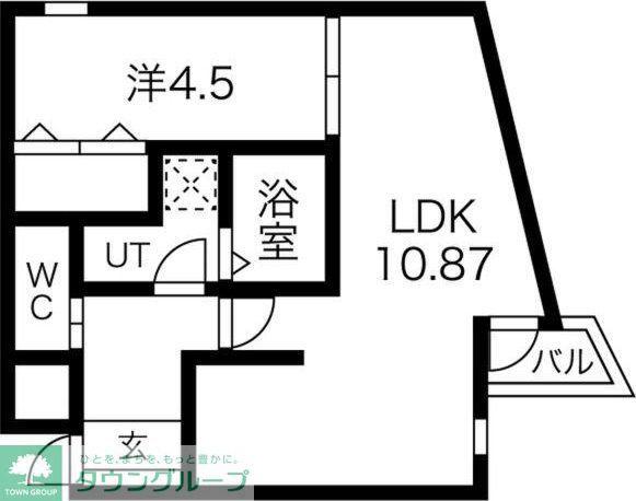 HISTORY則武(1LDK/3階)の間取り写真