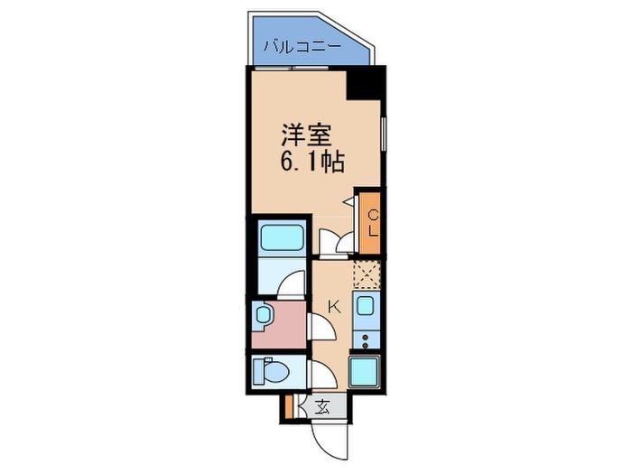 SAMTY KITAUMEDA RIVE(1K/8階)の間取り写真