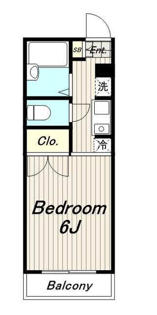 セントラルアパート(1K/2階)の間取り写真