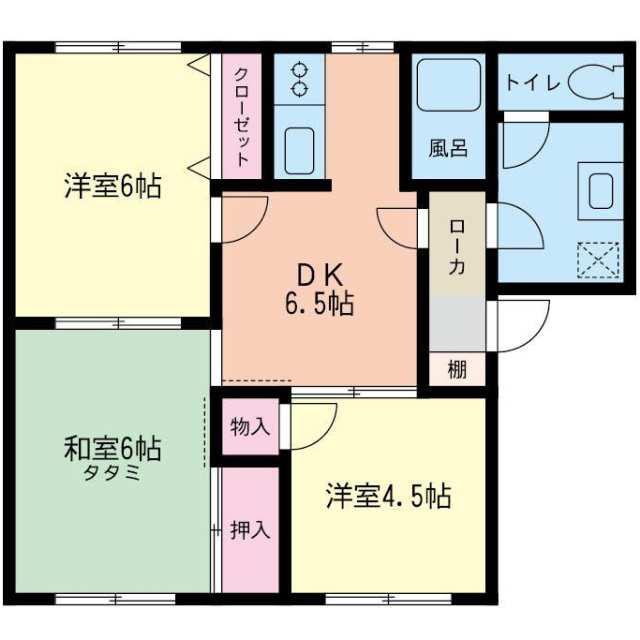 フレグランス・F(3DK/2階)の間取り写真